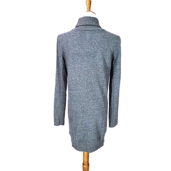 Lou & Grey Sweatshirt Tunic Dress Gray SZ XS Zip Pockets Turtleneck Soft - Picture 4 of 10